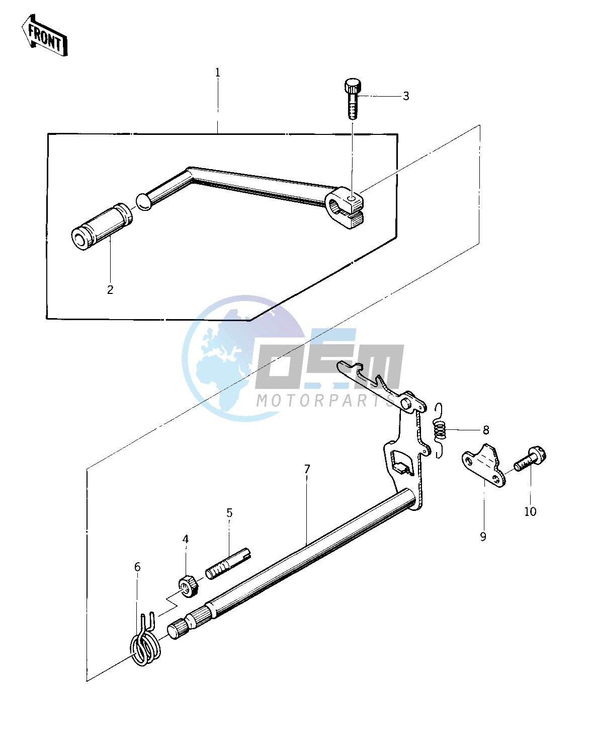 GEAR CHANGE MECHANISM -- 74 -75 KZ400_KZ400D- -