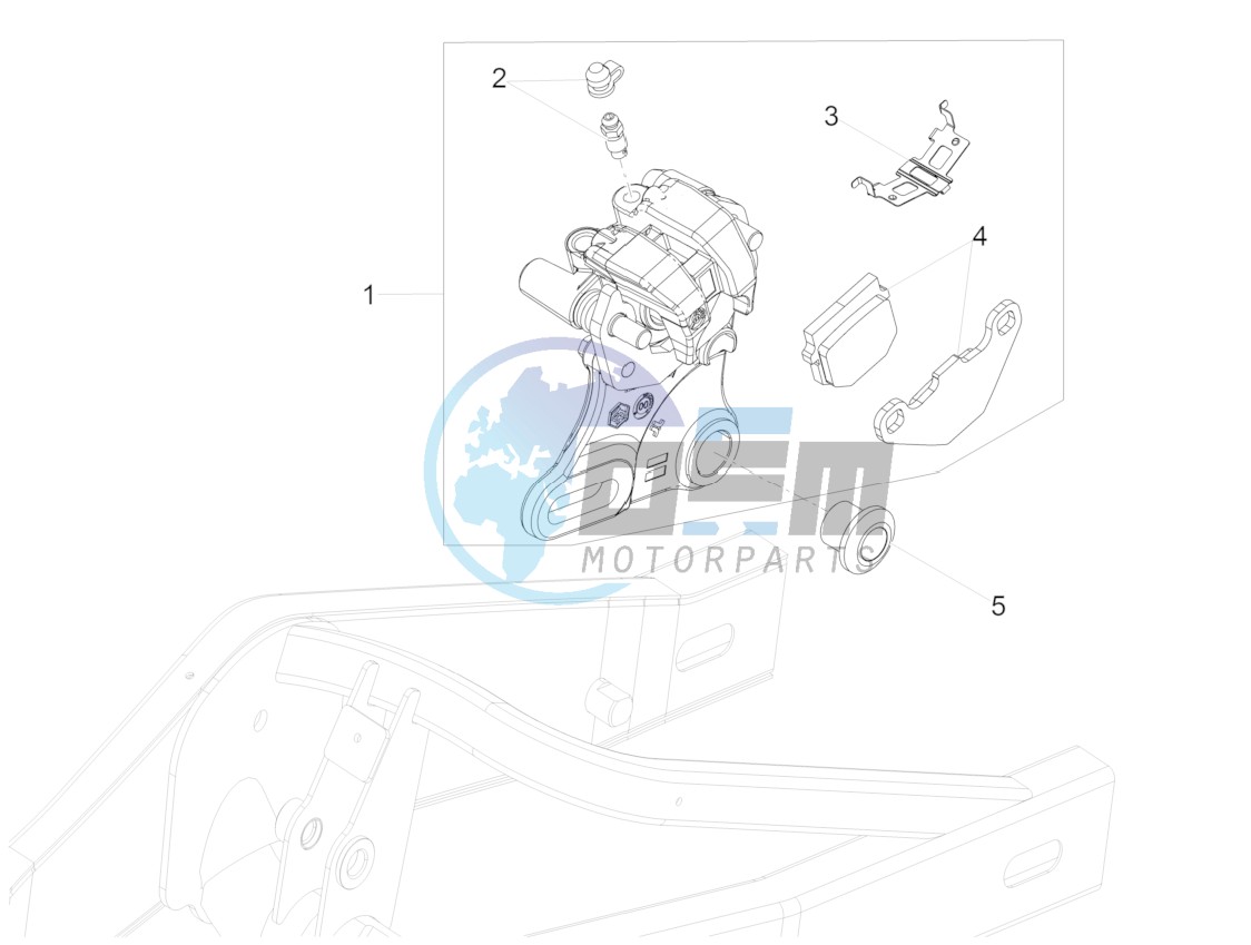 Rear brake caliper