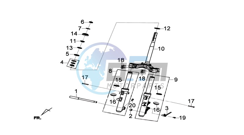 FRONT FORK/ STEERING HEAD BEARING / FRONT FORK