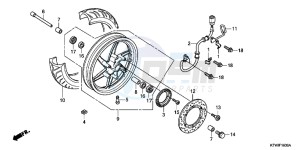 SH300AC drawing FRONT WHEEL