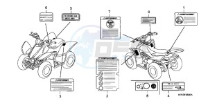 TRX90XE TRX90 Europe Direct - (ED) drawing CAUTION LABEL