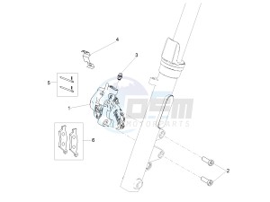 V7 III Stone 750 e4 (NAFTA) drawing Front brake caliper