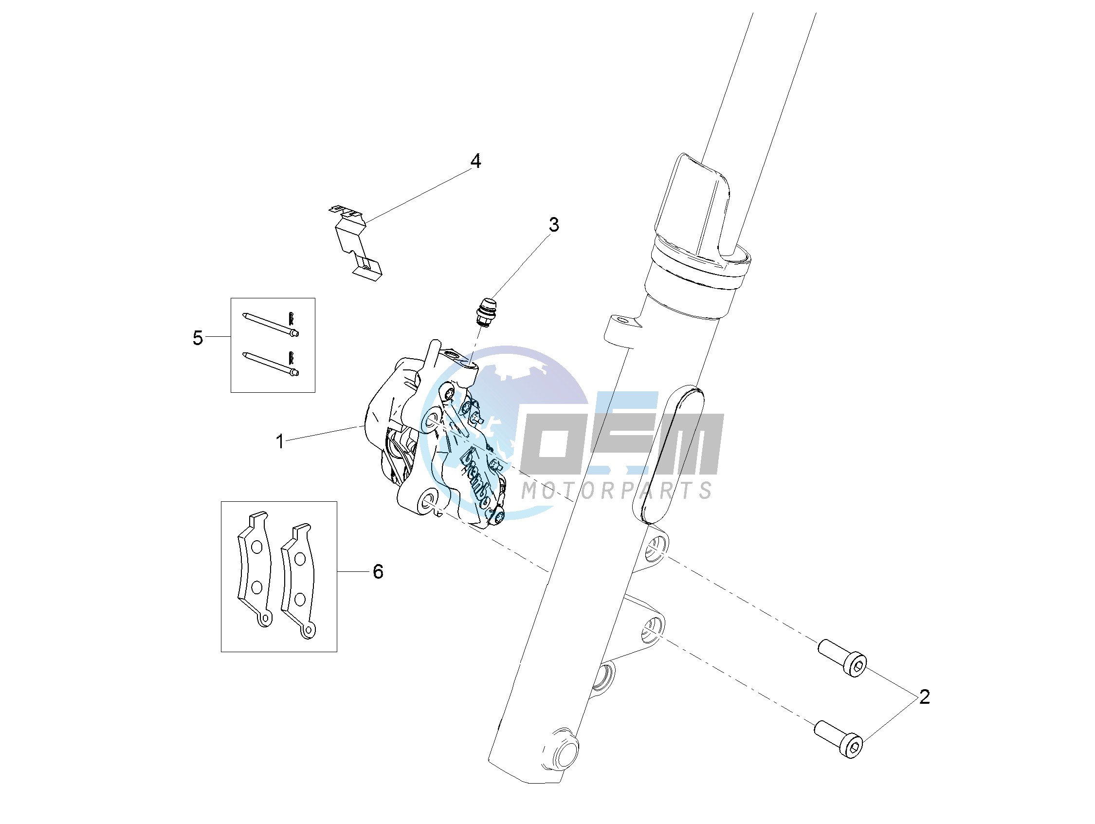 Front brake caliper