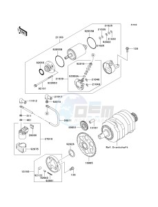 EX 250 F [NINJA 250R] (6F-7F) F6F drawing STARTER MOTOR