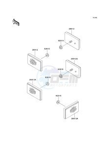 KVF 650 A [PRAIRIE 650 4X4] (A1) [PRAIRIE 650 4X4] drawing REFLECTORS