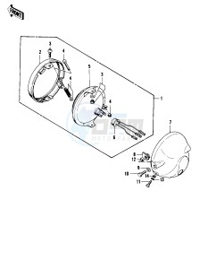 KZ 400 S [SPECIAL] (S) [SPECIAL] drawing HEADLIGHT -- 75 S- -