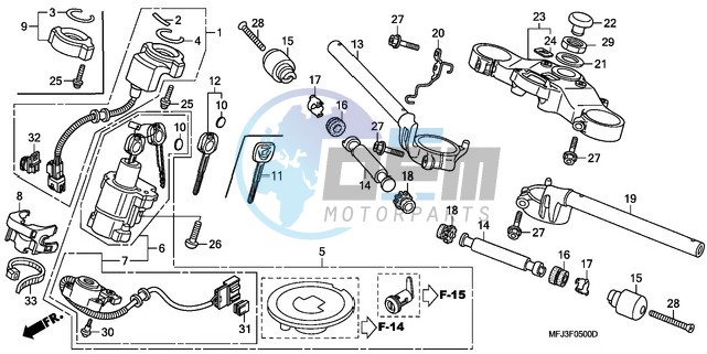 HANDLE PIPE/TOP BRIDGE