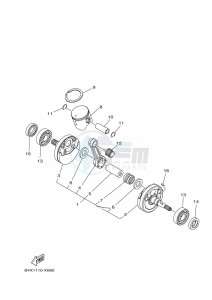 YZ125 (B4XN) drawing CRANKSHAFT & PISTON