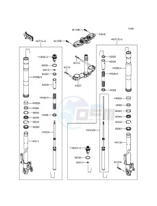 Z800 ZR800AEF FR GB XX (EU ME A(FRICA) drawing Front Fork