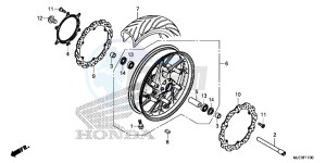 CBR650FE CBR650FE 2ED - (2ED) drawing FRONT WHEEL