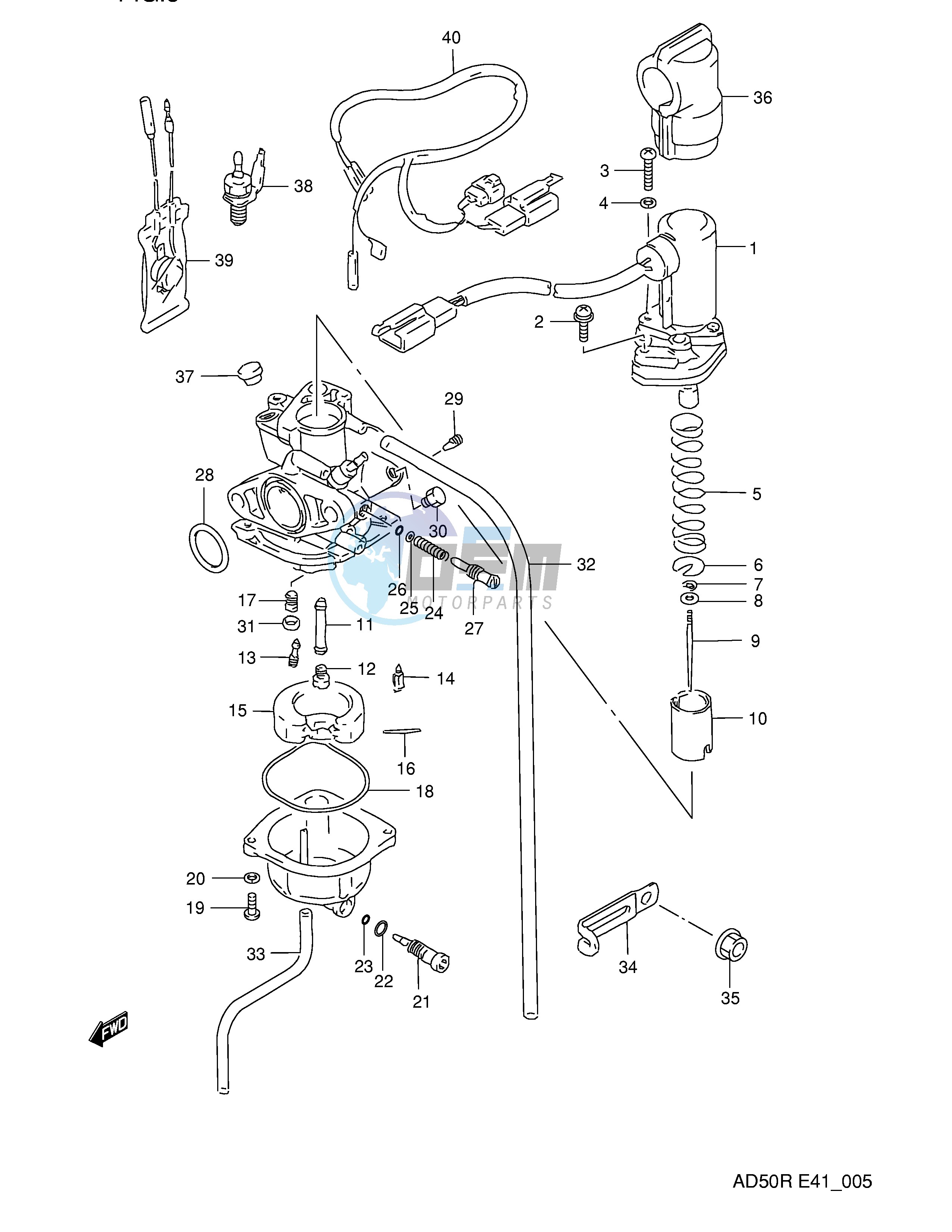 CARBURETOR (MODEL L E41 ~E.NO.211604)