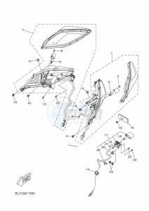 YP125RA XMAX 125 TECH MAX (BL26) drawing TAILLIGHT