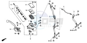 CBR1100XX SUPER BLACKBIRD drawing FR. BRAKE MASTER CYLINDER