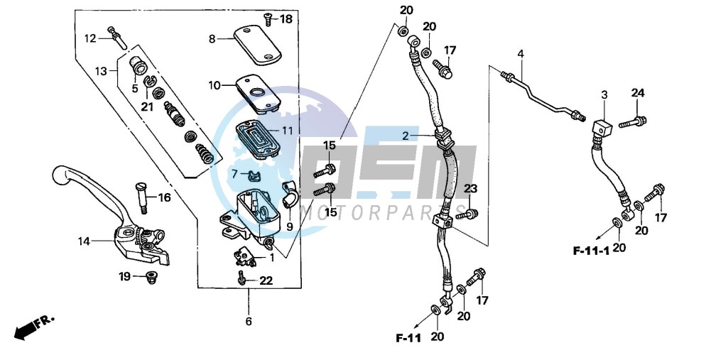 FR. BRAKE MASTER CYLINDER