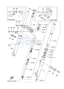 TT-R110E (B512 B513 B514 B514) drawing FRONT FORK