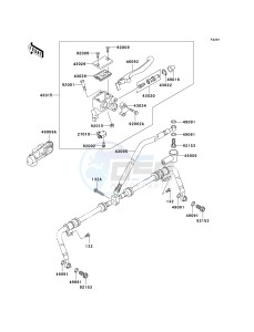 KVF 650 G [BRUTE FORCE 650 4X4I HARDWOODS GREEN HD] (G6F-G9F) G9F drawing FRONT MASTER CYLINDER