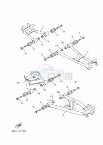 YFM450FWB KODIAK 450 (BJ5K) drawing REAR ARM