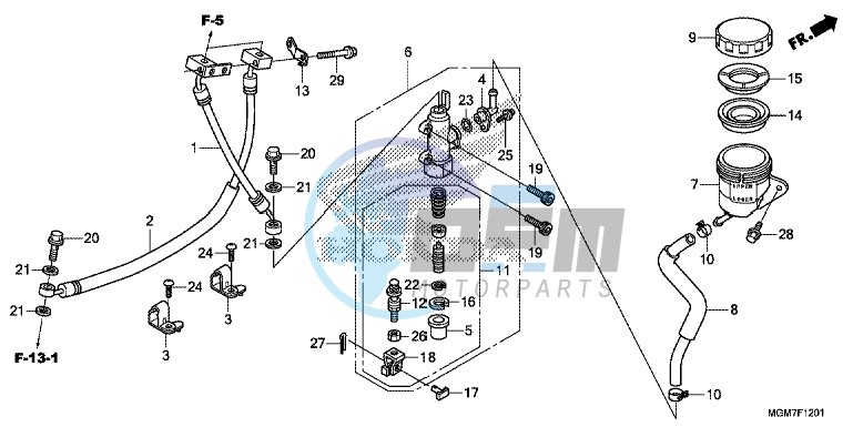 REAR BRAKE MASTER CYLINDER (CB600FA)