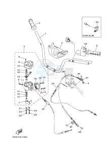 YFM700FWAD YFM7FGPB GRIZZLY 700 EPS (1HPD 1HPE) drawing STEERING HANDLE & CABLE