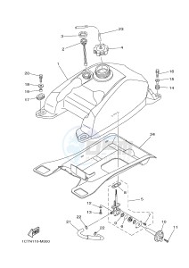 YFM450FWAD YFM450PE GRIZZLY 450 EPS (2LC2 2LC3 2LC4) drawing FUEL TANK