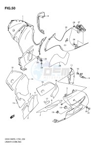 GSX1300R (E50) Hayabusa drawing UNDER COWLING