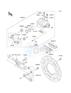 VN 1600 B [VULCAN 1600 MEAN STREAK] (B6F-B8FA) B6F drawing REAR BRAKE