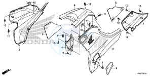 TRX500FM1G TRX500 Europe Direct - (ED) drawing SIDE COVER/ TANK COVER