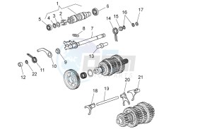 Norge 1200 IE 8V Polizia Stradale drawing Gear box selector