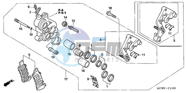 R. FRONT BRAKE CALIPER