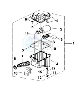 QUAD LANDER 300S ENTRY drawing AIRFILTER