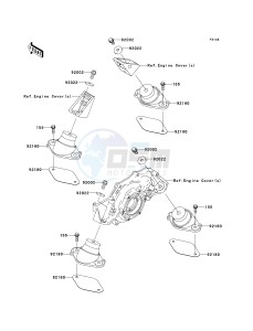 JT 1200 D [STX-12F] (D6F-D7F) D6F drawing ENGINE MOUNT