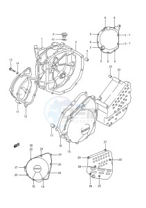 GSX-R750 (E28) drawing CRANKCASE COVER