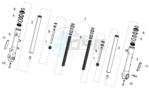 Sport City One 50 4T 2v e2 drawing Front Fork