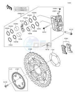 Z1000 ABS ZR1000GEF FR GB XX (EU ME A(FRICA) drawing Front Brake