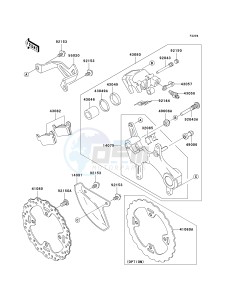 KX 450 E (KX450F MONSTER ENERGY) (E9FA) E9FA drawing REAR BRAKE