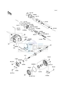 KVF 650 A [PRAIRIE 650 4X4] (A1) [PRAIRIE 650 4X4] drawing DRIVE SHAFT-REAR