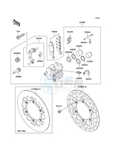 KX85 / KX85 II KX85B7F EU drawing Front Brake