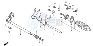 VTR1000F FIRE STORM drawing GEARSHIFT DRUM