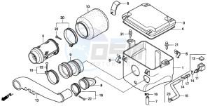 TRX400FW FOURTRAX FOREMAN drawing AIR CLEANER