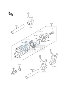 ZX 600 D [NINJA ZX-6] (D1) [NINJA ZX-6] drawing CHANGE DRUM_SHIFT FORK