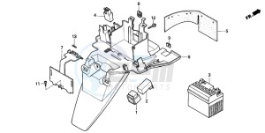 SK50M drawing BATTERY/REAR FENDER