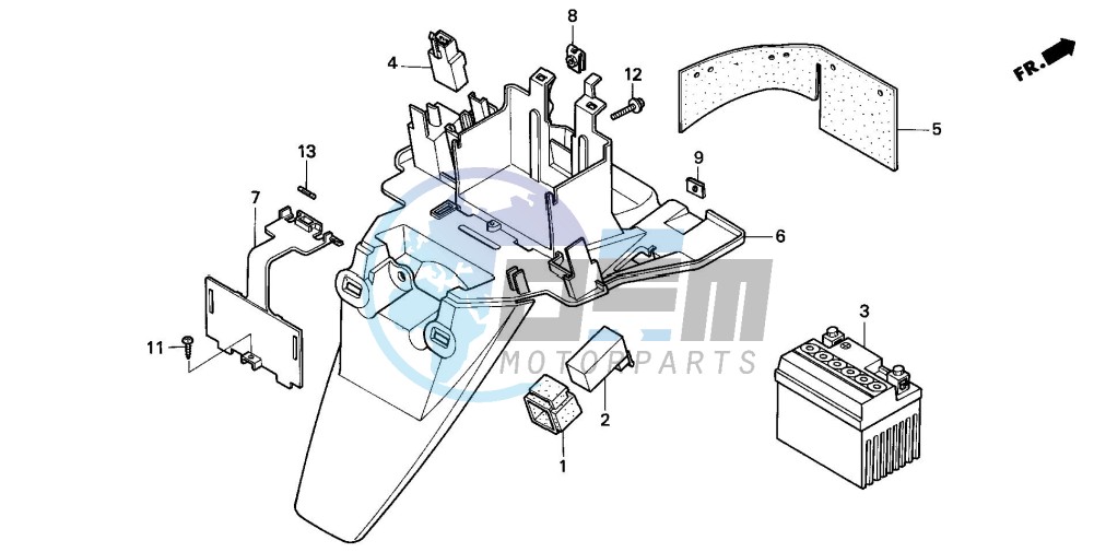 BATTERY/REAR FENDER