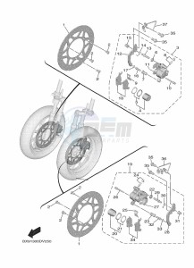 MWD300 TRICITY 300 (BED2) drawing FRONT BRAKE CALIPER