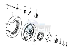 HD EU2 - 125 cc drawing FRONT WHEEL