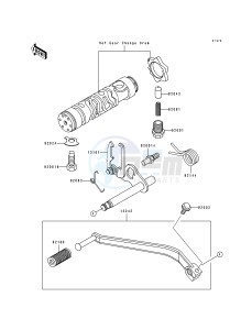 ZL 600 B [ELIMINATOR 600] (B2-B3) [ELIMINATOR 600] drawing GEAR CHANGE MECHANISM