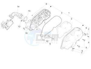 GTS Super 150 ie 4T 3V (APAC) (Au, Ex, Jp, Ri, T, V) drawing Air filter