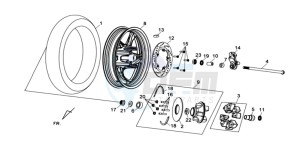 WOLF 125 EFI drawing REAR WHEEL