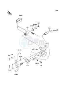 KFX700 KSV700B8F EU drawing Brake Pedal