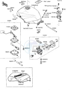 ZX 750 F [NINJA 750R] (F4) [NINJA 750R] drawing FUEL TANK