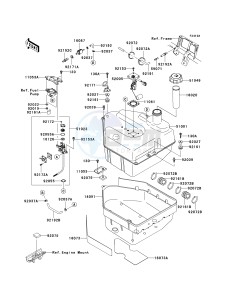 KVF 750 B (BRUTE FORCE 750 4X4I) (B6F-B7FA) B7FA drawing FUEL TANK -- B7F_B7FA- -